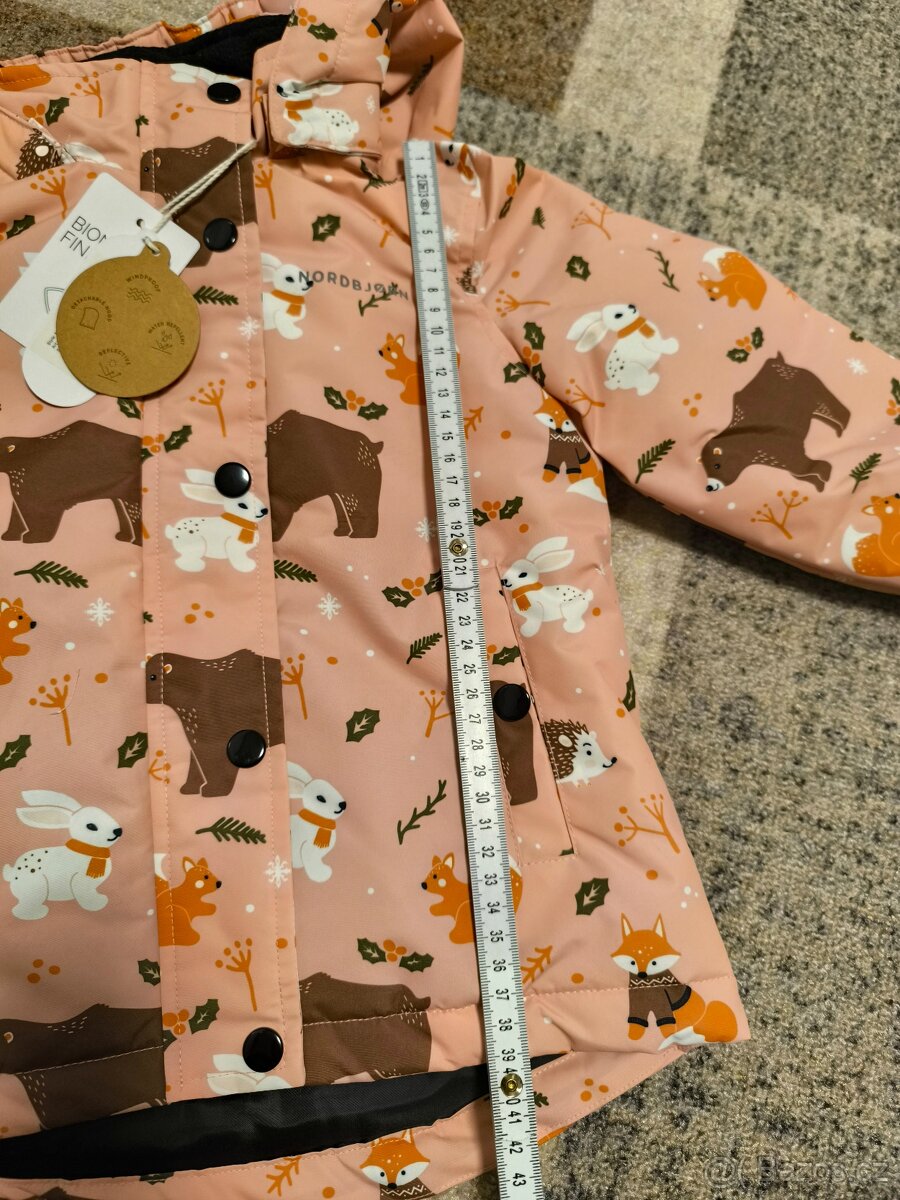 Bunda zimní holčičí Nordbjørn 98/104 - 4