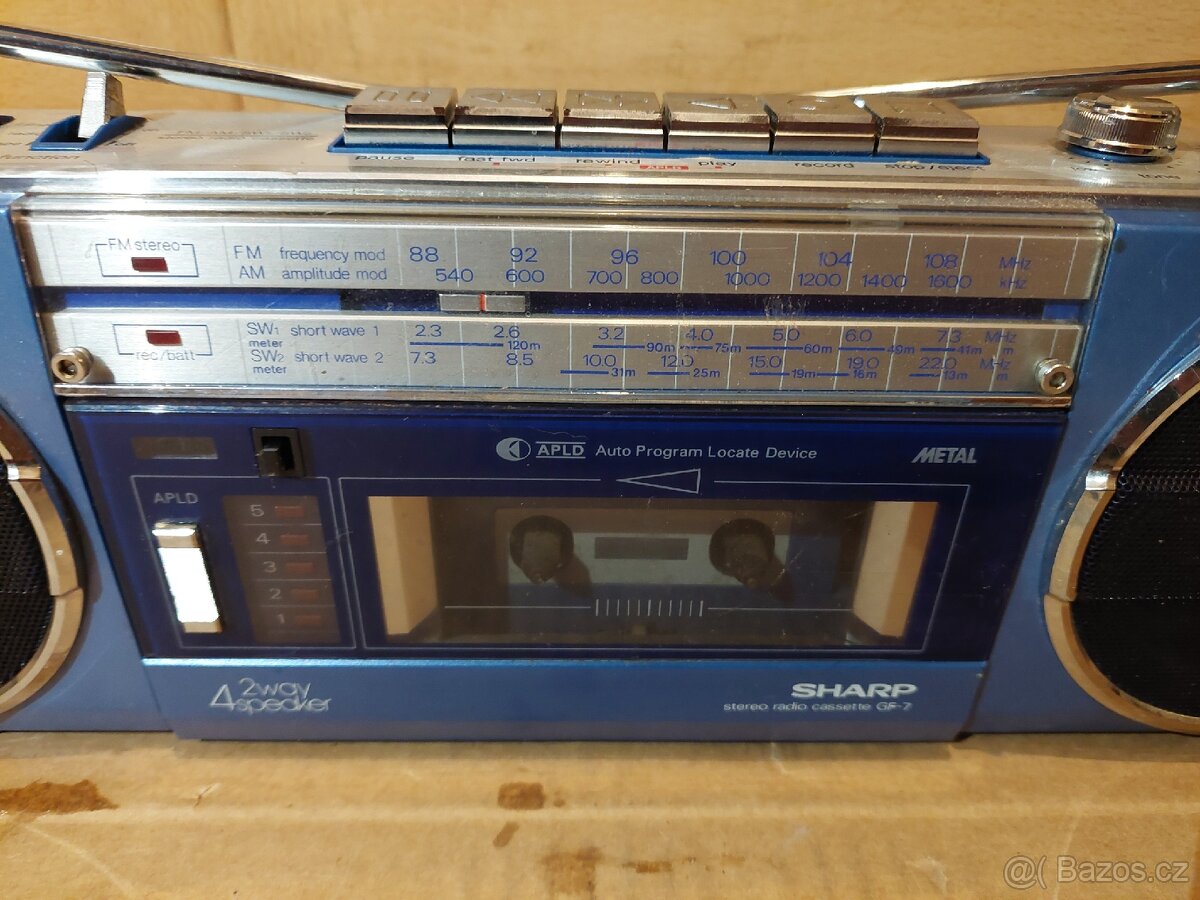 Rádio Sharp GF-7 modrý - 4