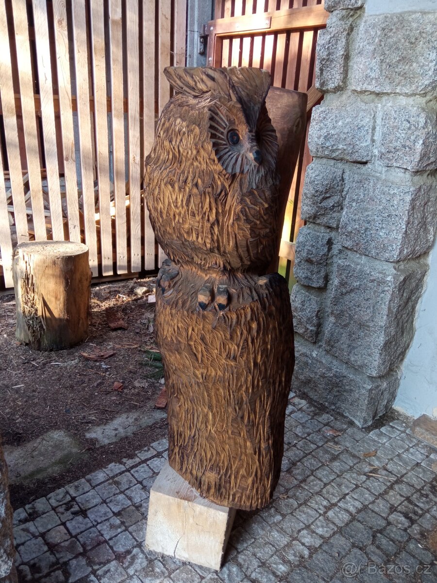 Dřevěná socha - sovička - 4