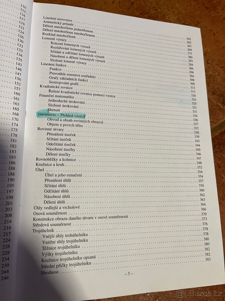 Přehled učiva matematiky s příklady a řešením - 4