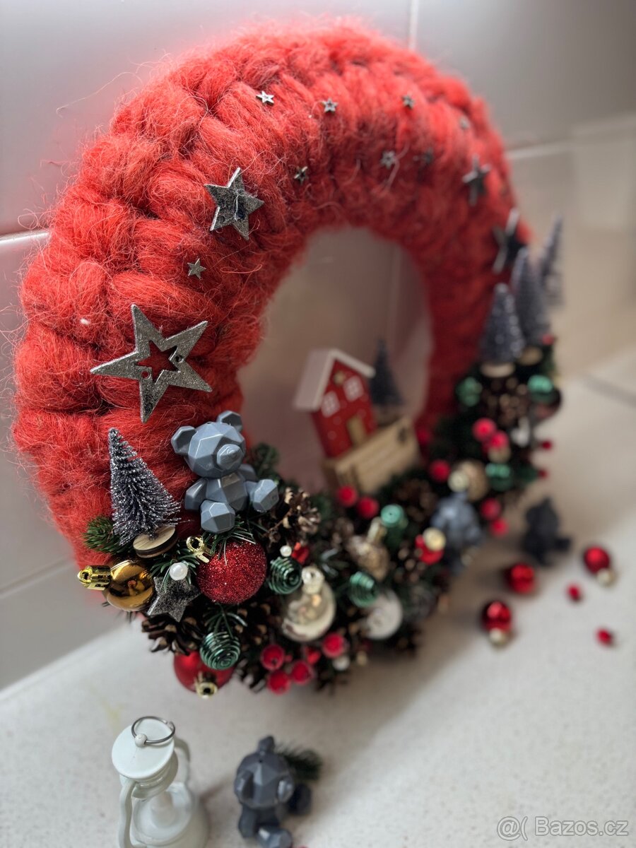 Adventní věnec. Vánoční věnec - 4