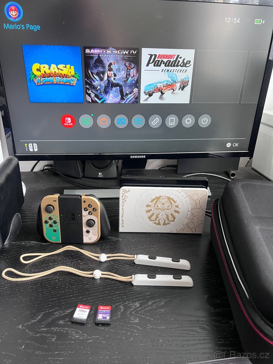 Nintendo Switch OLED Zelda Limited + hry a příslušenství - 4