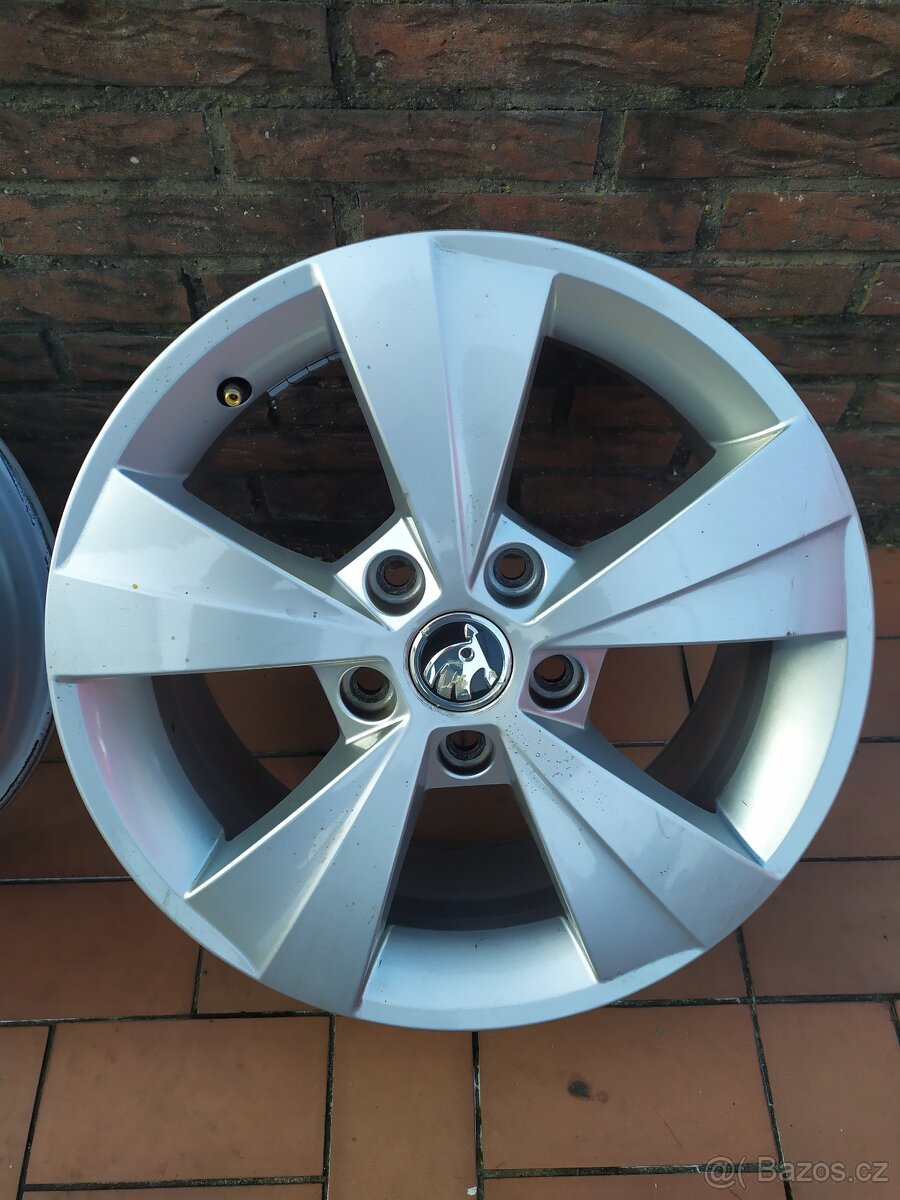 Alu kola 16 " orig Škoda 5x112 Octavia II,III, Superb - 4