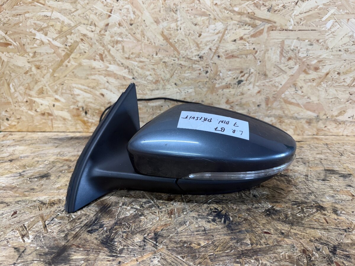 LEVÉ ZPĚTNÉ ZRCÁTKO VW PASSAT B7 7 PIN 3C0857933A ŠEDÁ - 4