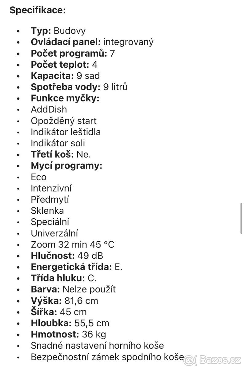 Myčka nádobí Candy CDIH 2D949 10 kpl 7 programů 45 cm - 4