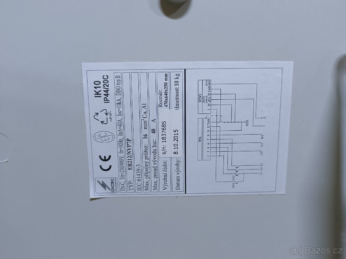 Elektroměrovy rozvaděč DCK dvousazbový - 4
