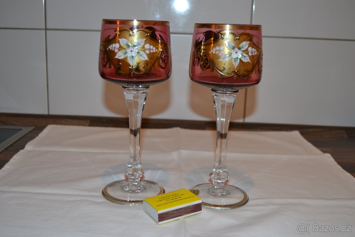 KRÁSNÉ VYSOKÉ SKLENIČKY - Novoborské sklo - 4