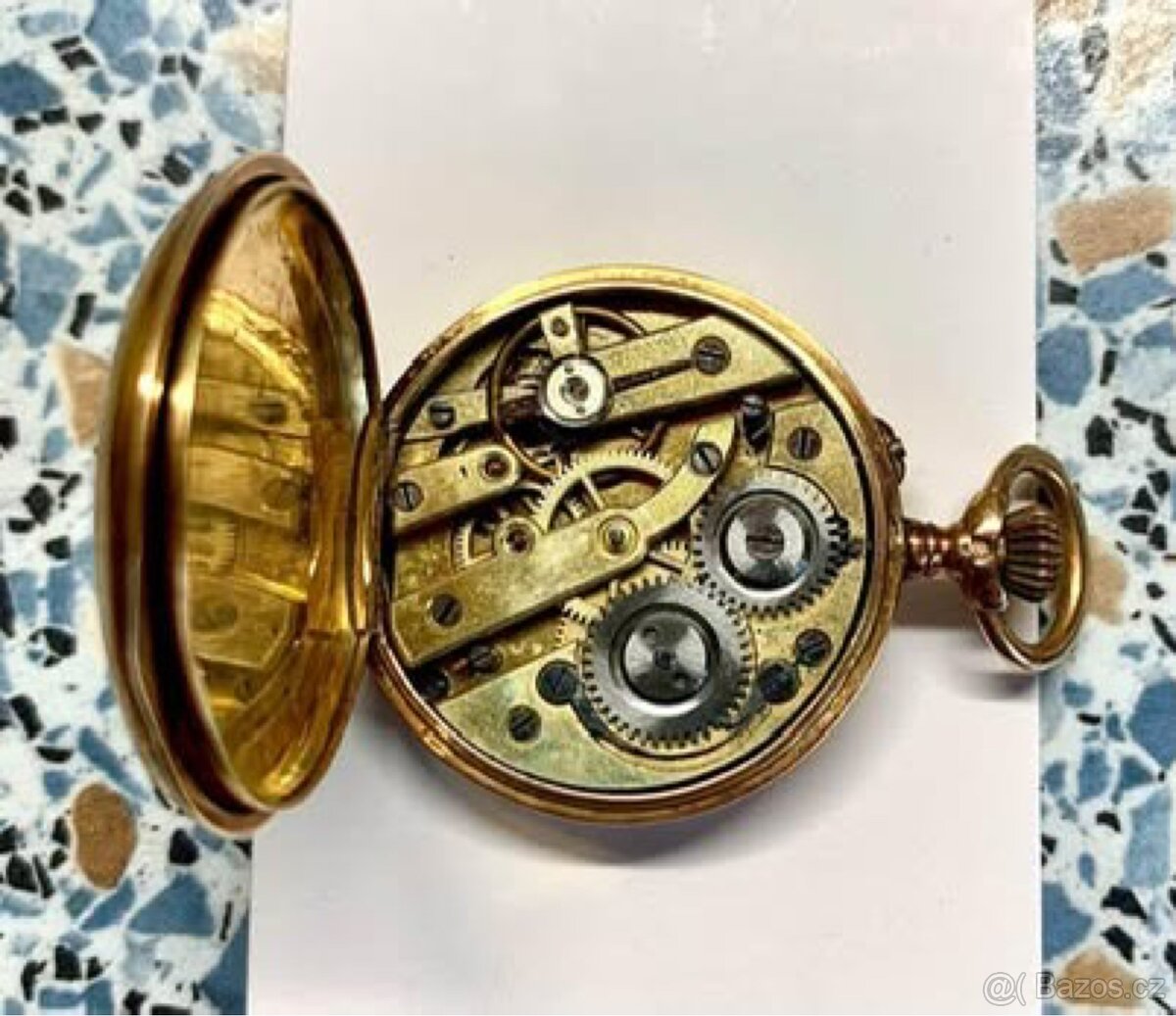 Hodinky - starožitnost - zlaté - 4