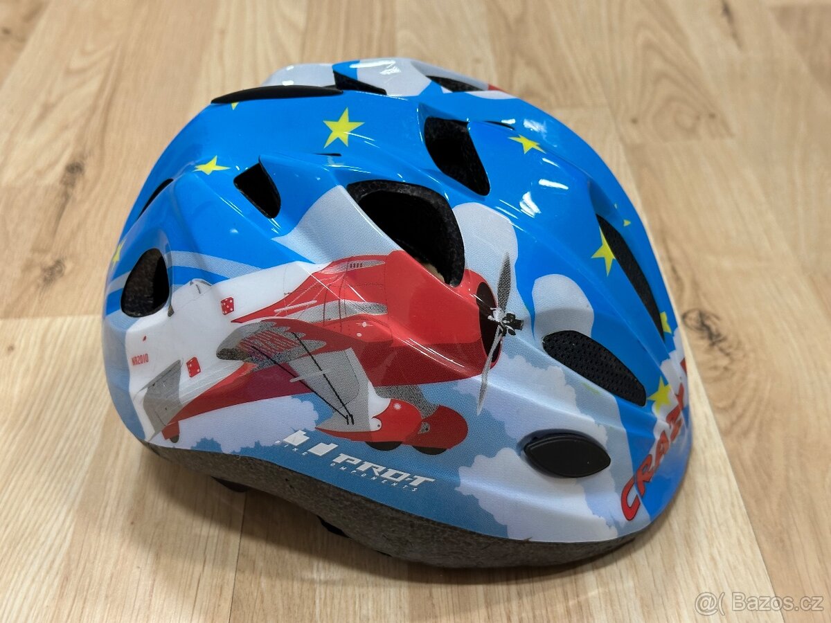 Dětská cyklo helma PRO-T Vigo modrá Crazy Pilot 48-52 cm - 4