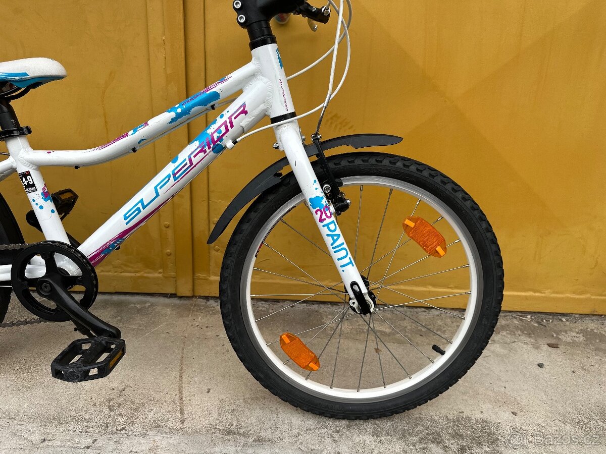 Superior Paint 20 dětské kolo s páčkovým řazením, pěkný stav - 4