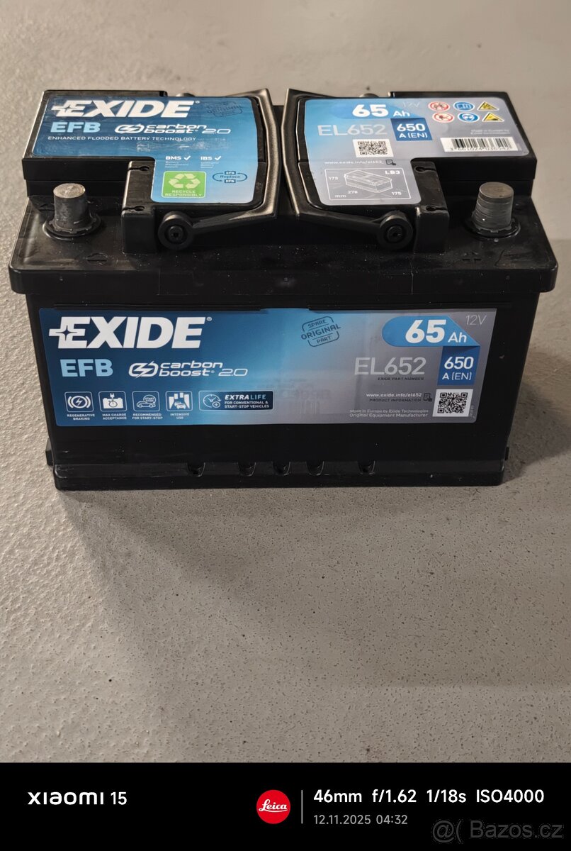 AUTOBATERIE EXIDE 65Ah 650A EFB - 4