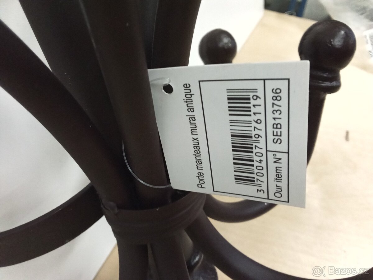 NOVÝ originální nástěnný věšák ANTIC LINE kov - 4