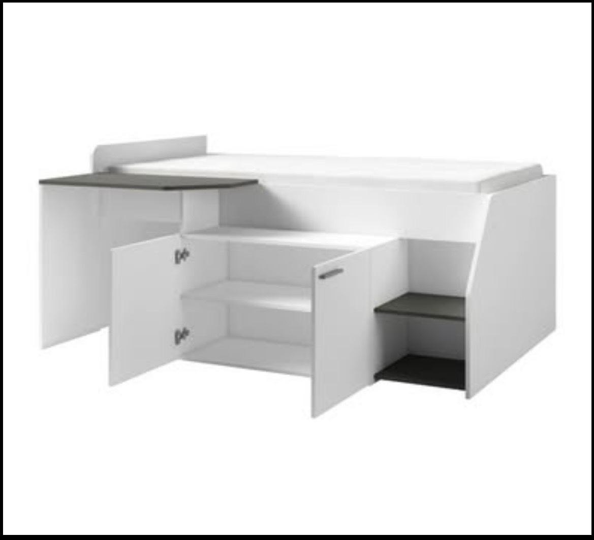 Dětská postel s psacím stolem a matraci - 4