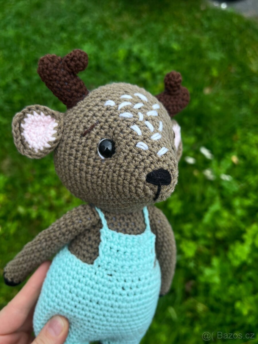 Háčkovaná hračka - jelen/jelínek - 4