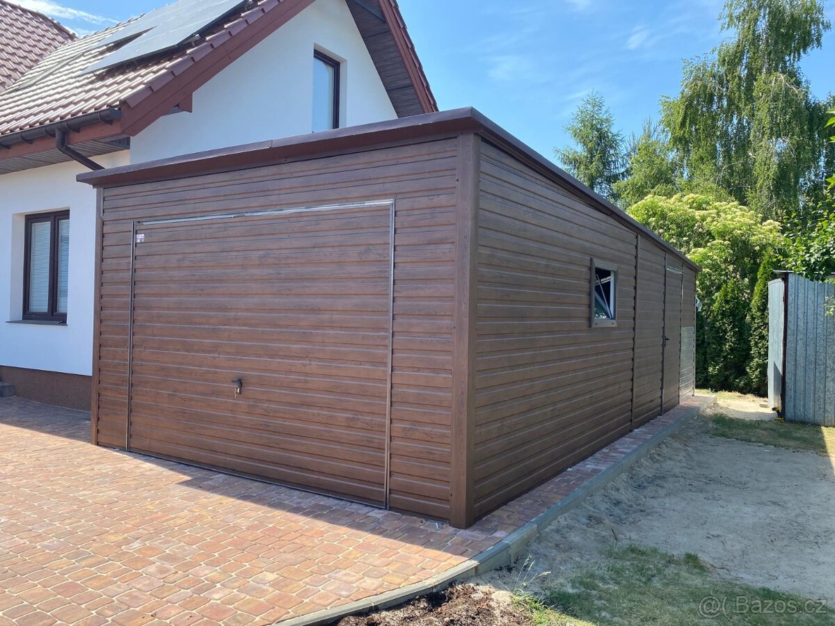 Plechová garáž 4x6,5m - 4