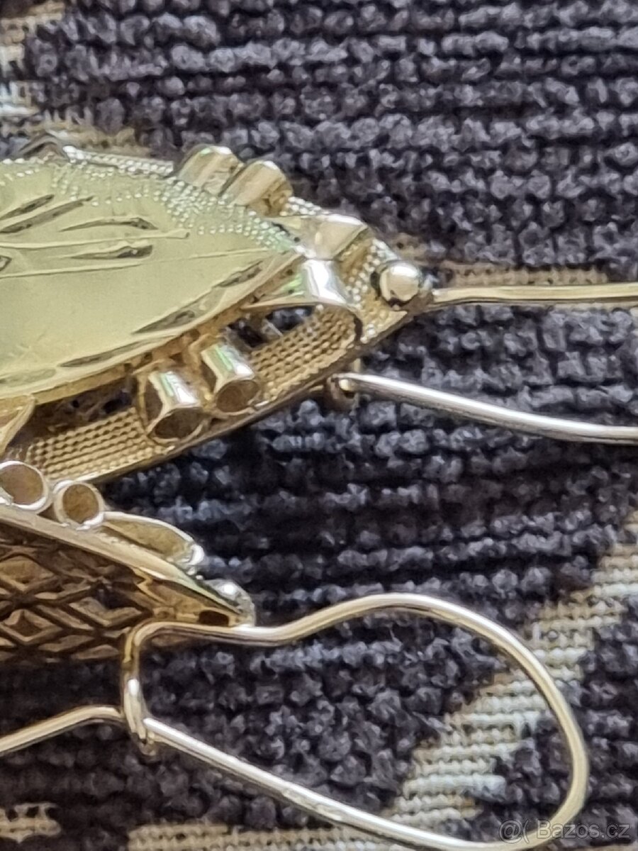 Zlaté 14 karátové náušnice - 4