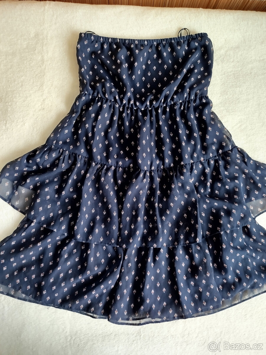 tmavě modré vzorované šaty, zn.Clockhouse - 4