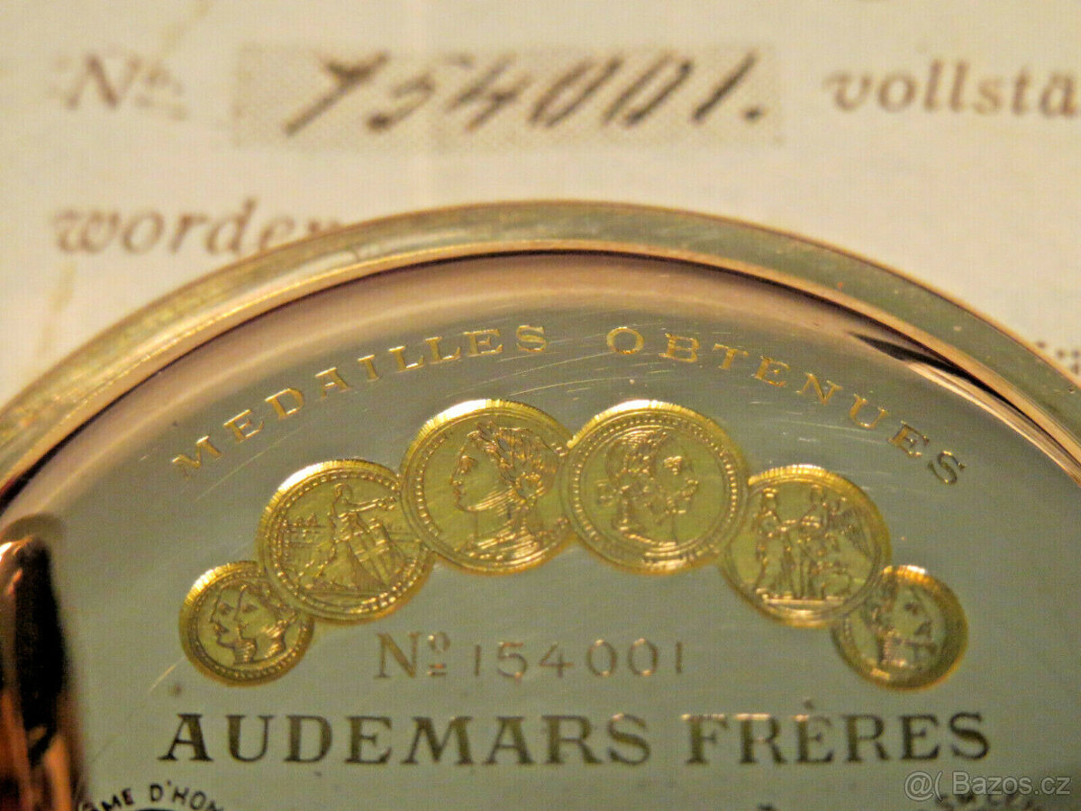 KOMPLETNÍ SADA KAPESNÍCH HODINEK LOUIS AUDEMARS FRERES 105G, - 4