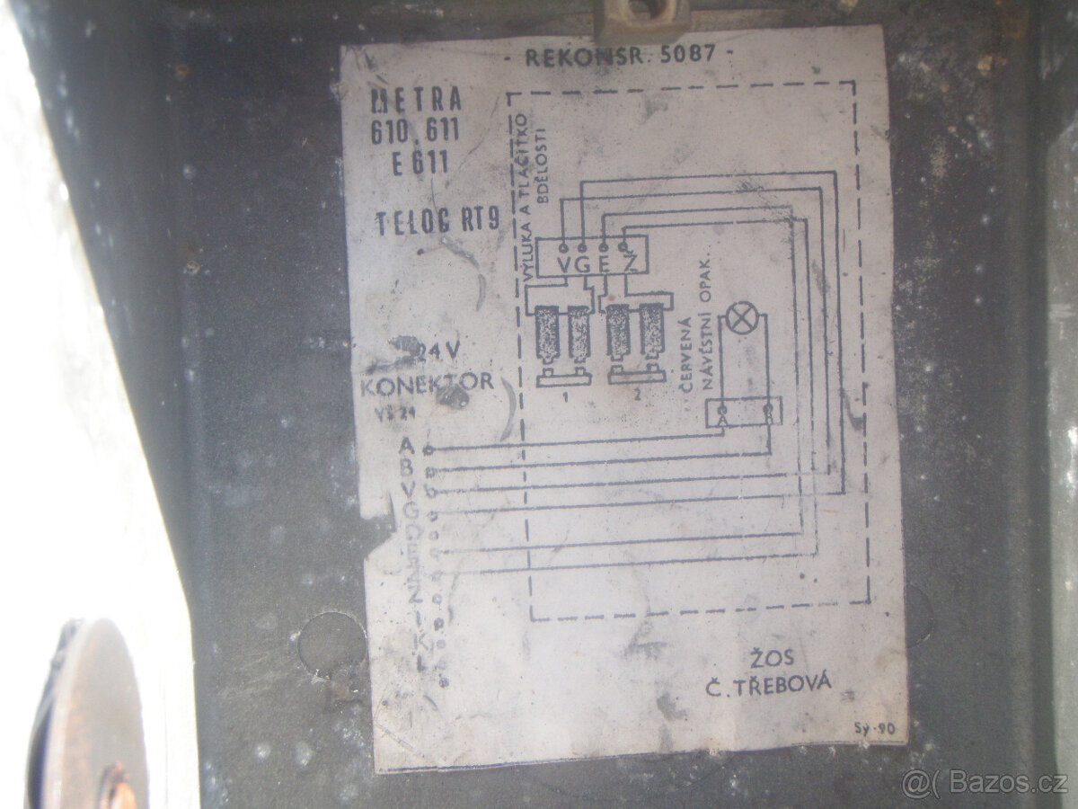 Rychlomer TELOK z lokomotivy T 669 - 120 km/h čti popis - 4