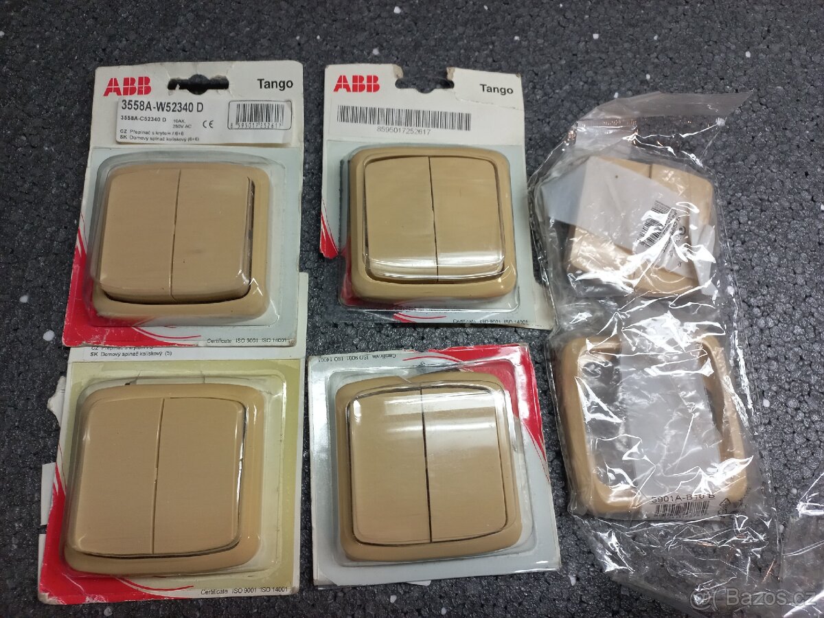 Prodám kryty dvojvypínače ABB tango - 4