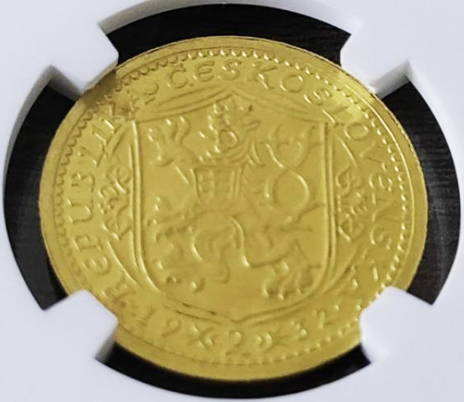 Svatováclavský 2 Dukát 1932, certifikace NGC MS 62 - 4