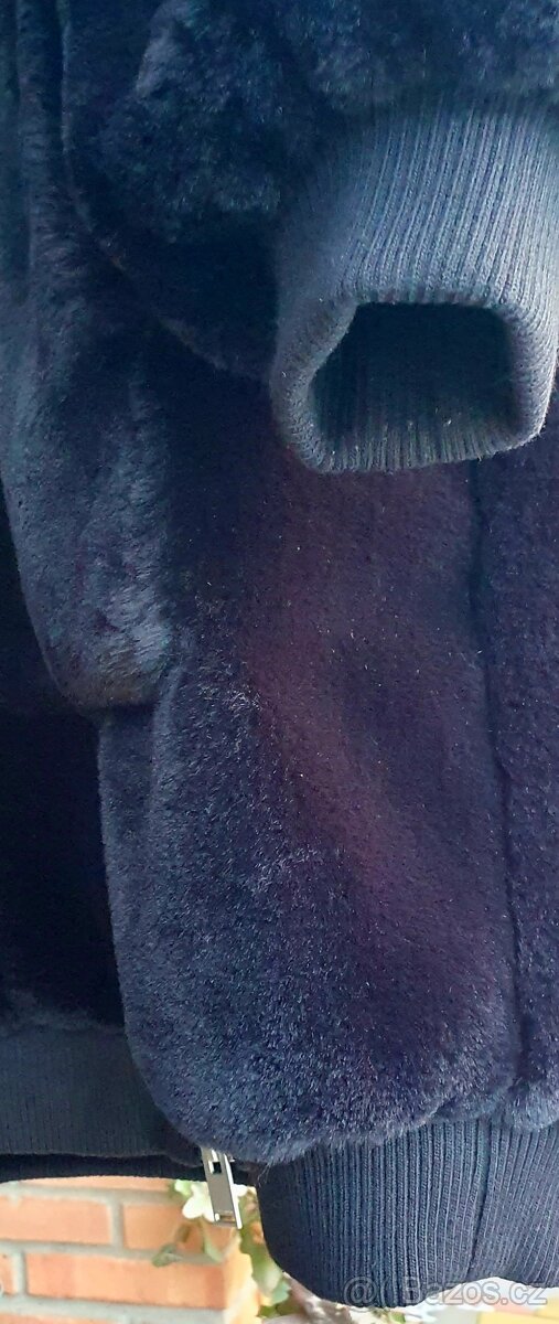 Dámský černý kabát kožíšek ZARA - 4