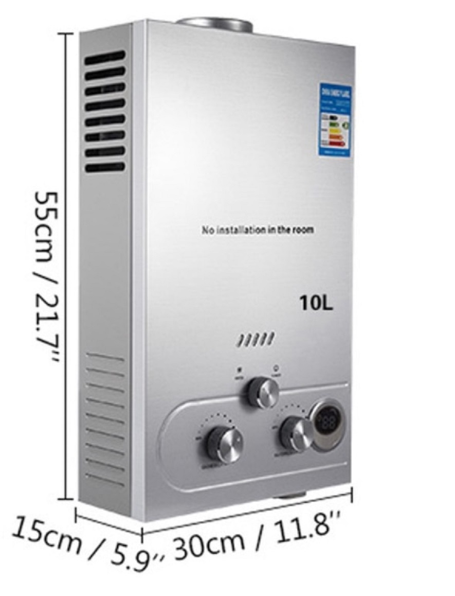 Kempingový průtokový ohřívač vody (6l/min - 18l/min) - 4