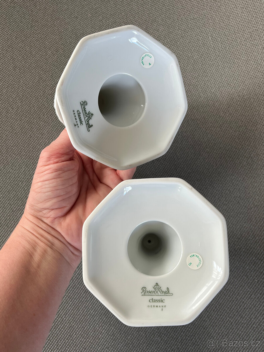 Rosenthal Maria 2x porcelánový svícen 13 cm - 4