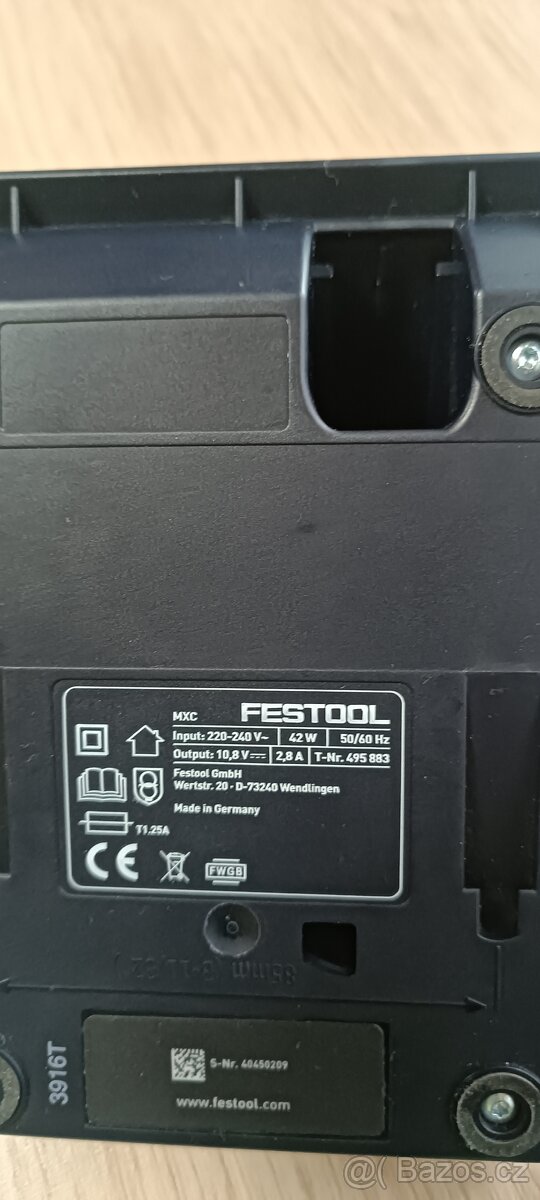 FESTOOL - 2x baterie + úhlový nástavec + nabíječku - 4