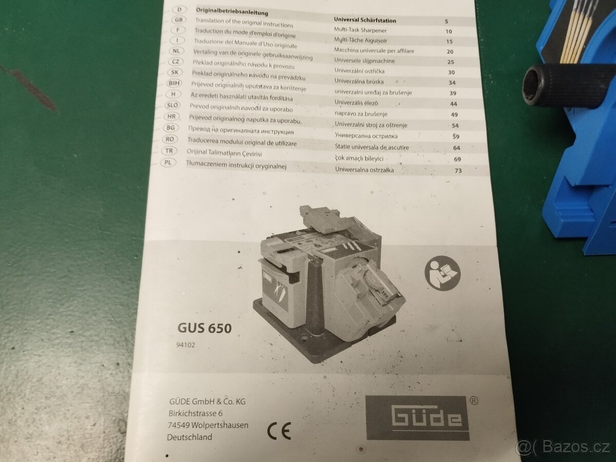 Víceúčelová ostřička Güde GUS 650 - 4