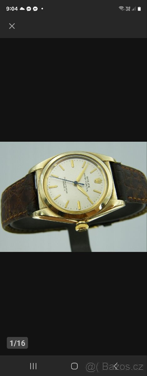 Rolex BUBBLEBACK Oyster Perpetual v 9k zlatě pěkné - 4