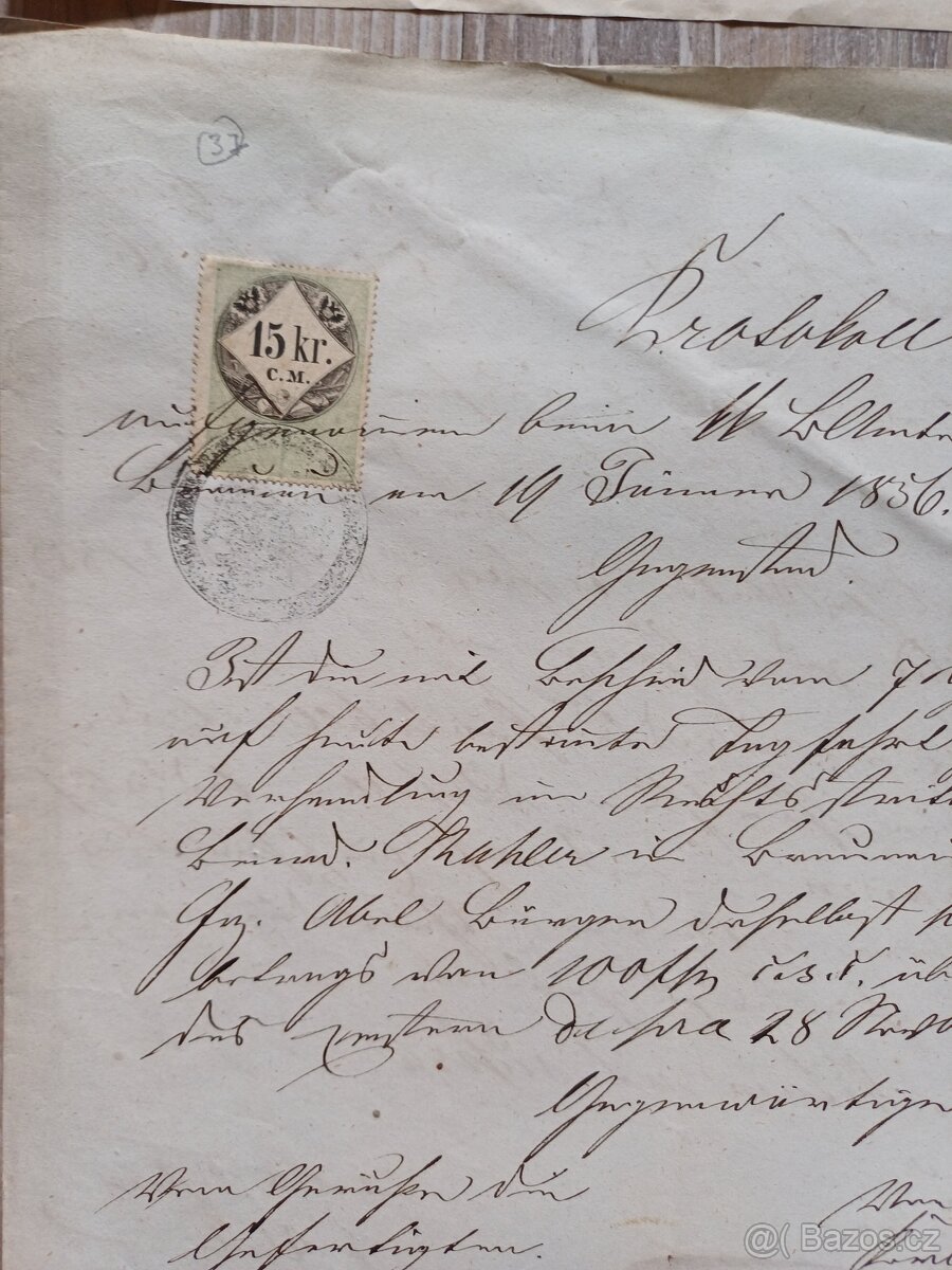 Staré dokumenty s kolky 5 - 4