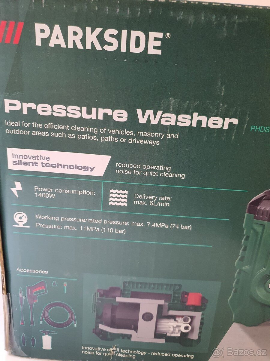 VAPKA Parkside, vysokotlaký čistič, nová - 4