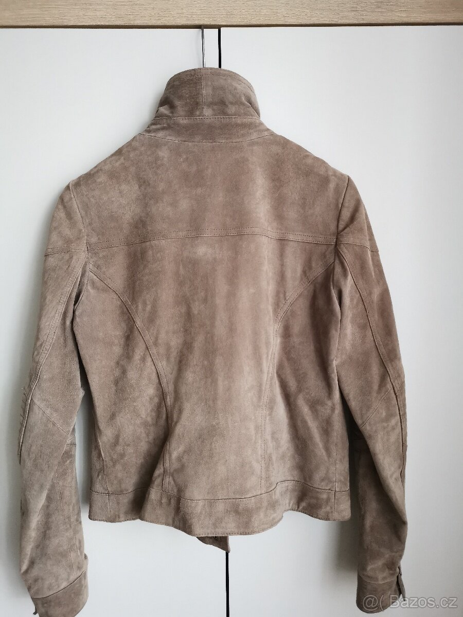 Dámská kožená bunda zn. CAMAIEU - 4