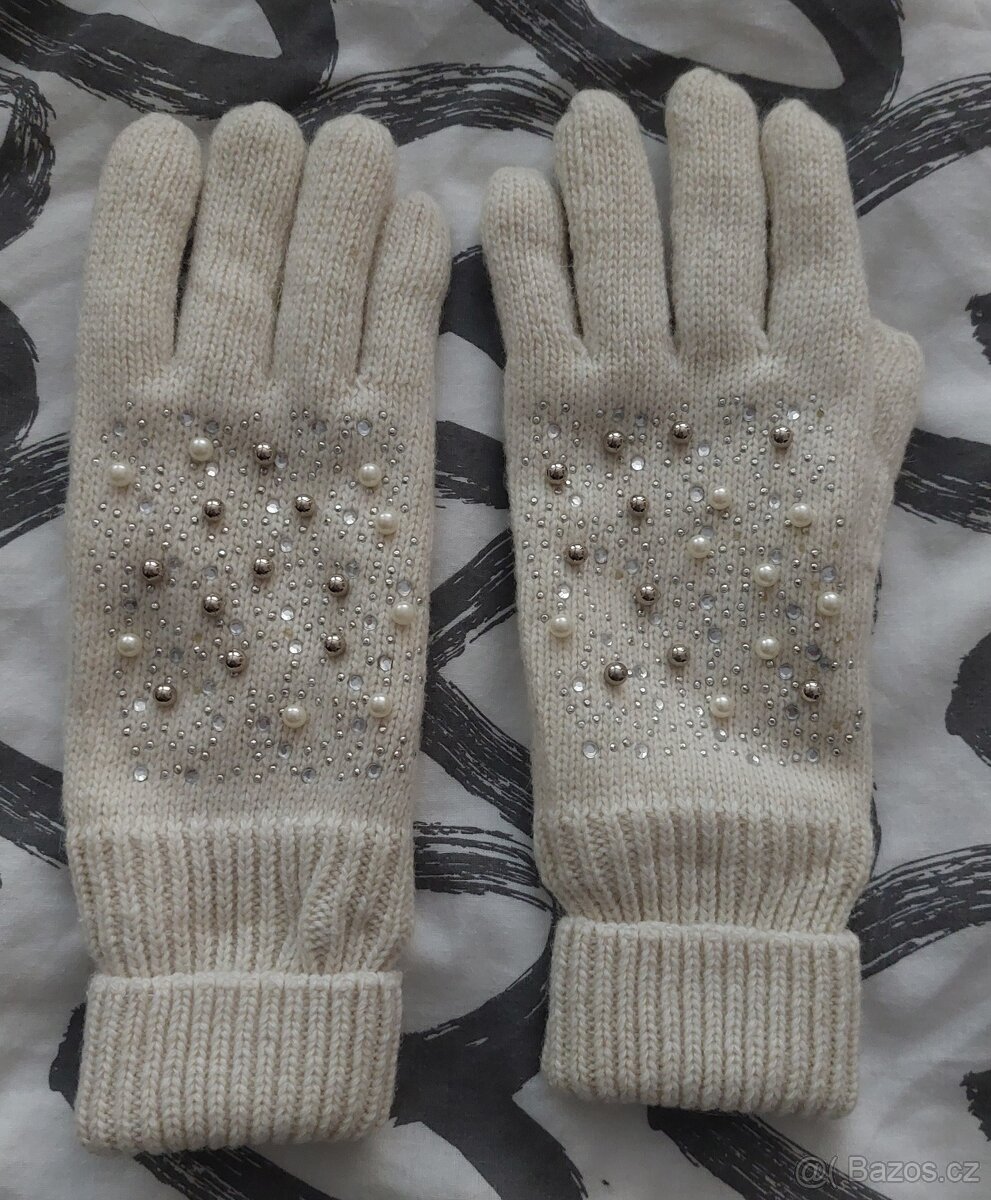 Dámský šál, šála, šátek, rukavice, čepice - 4