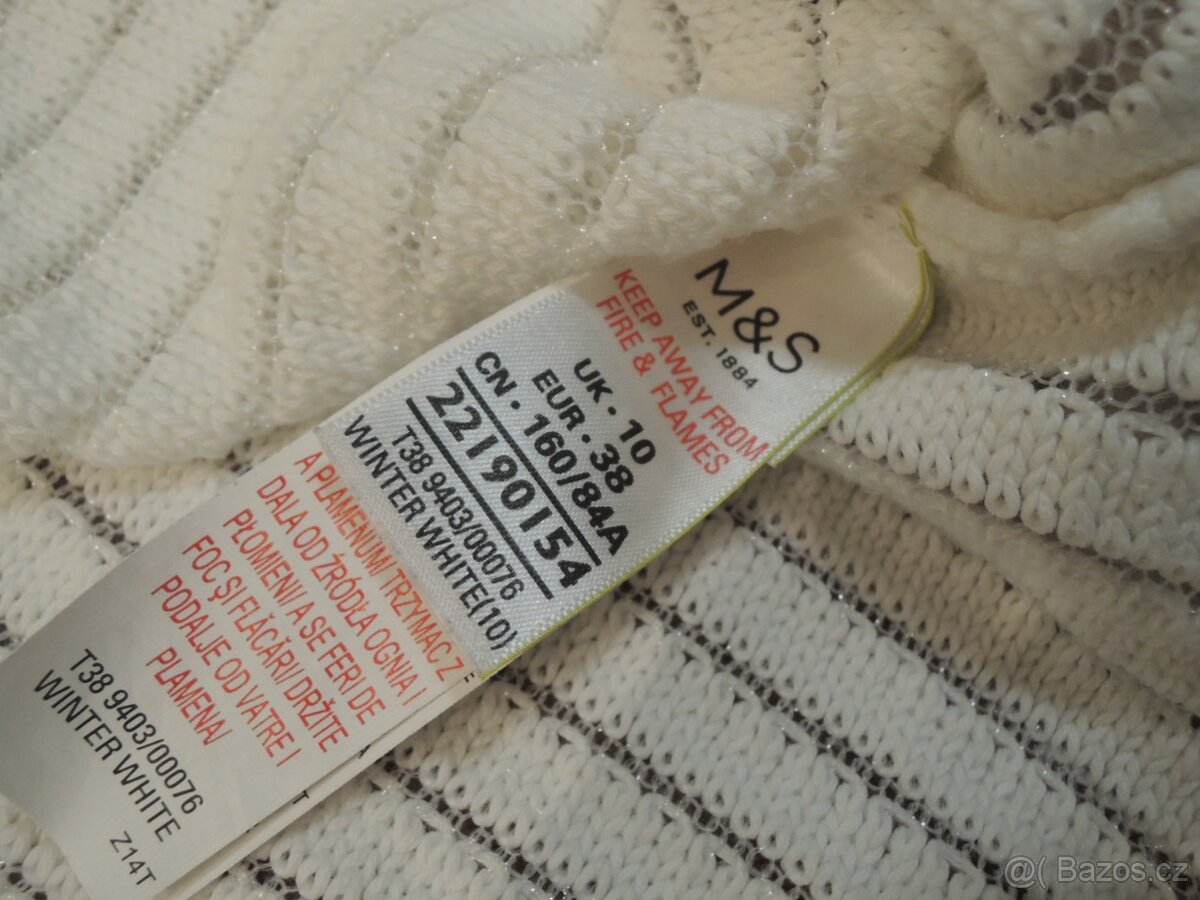 Bílý svetřík Marks & Spencer - 4
