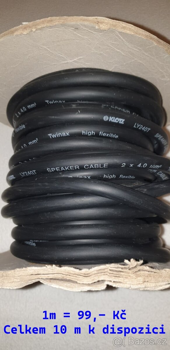 Audio kabel KLOTZ - TWINAX LY240T 2x4mm - 4