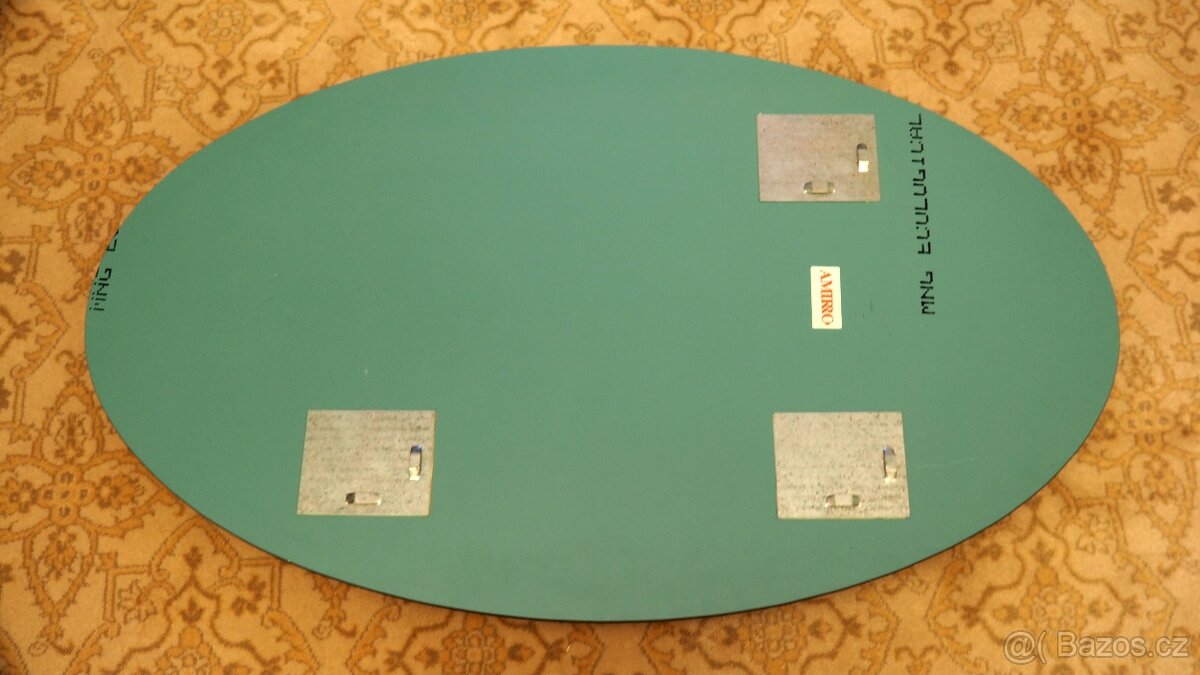 Zrcadlo oválné 100 x 60 cm s fazetou. - 4