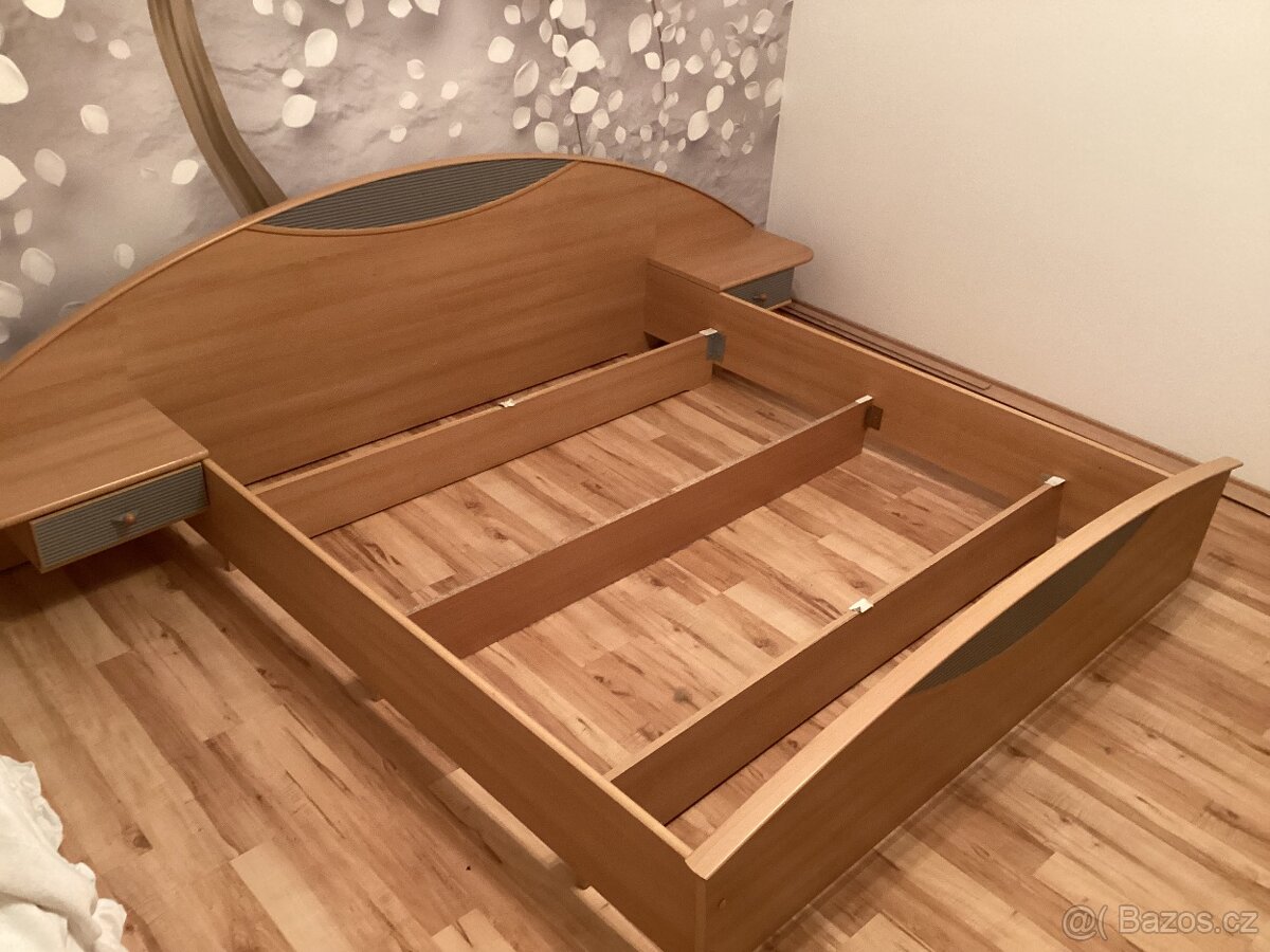 ✅ Manželská postel 180x200 | včetně roštů | pěkný stav - 4