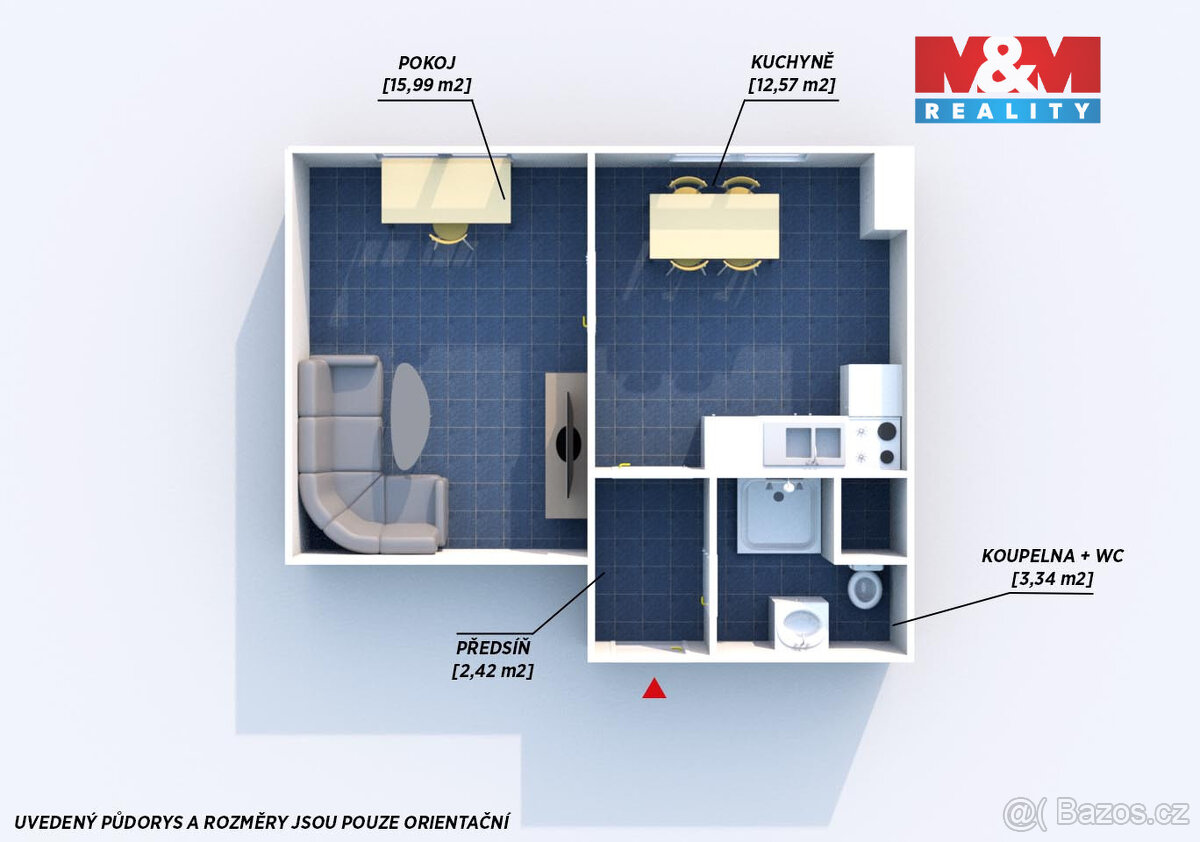 Prodej bytu 1+1, 34 m², Rokycany, ul. Pod Ohradou - 4