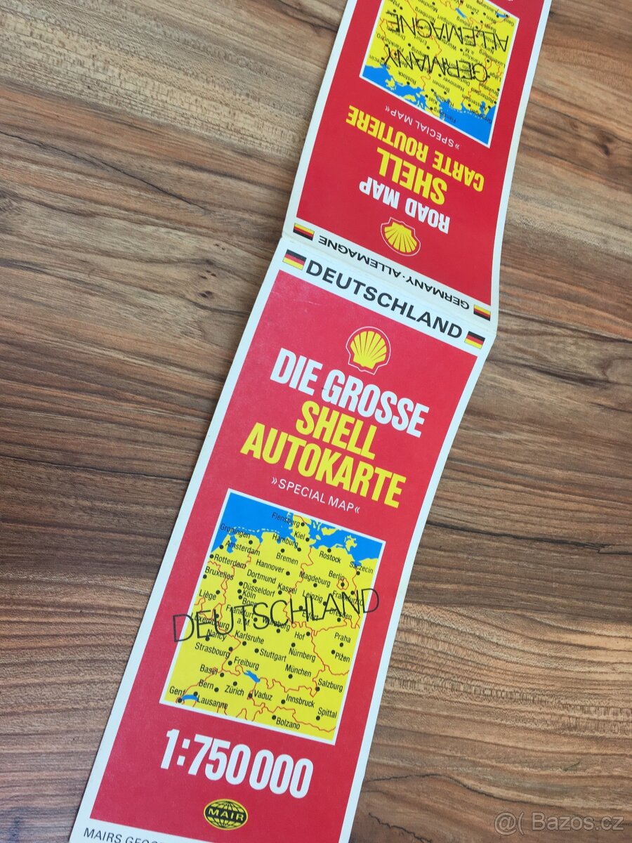 Německá mapa německa, SHELL, , 80tá léta - 4