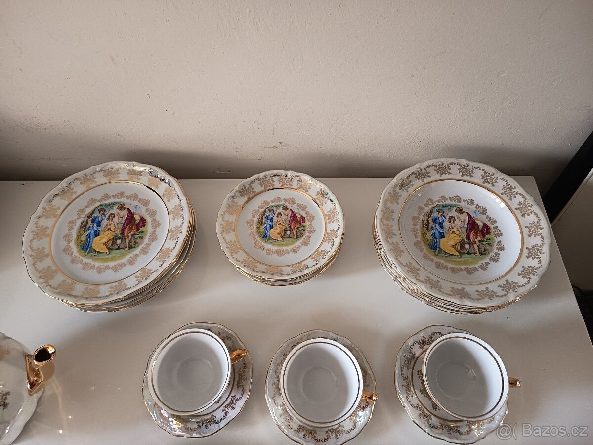 Nepoužívaná porcelánová sada, 35 kusů - 4