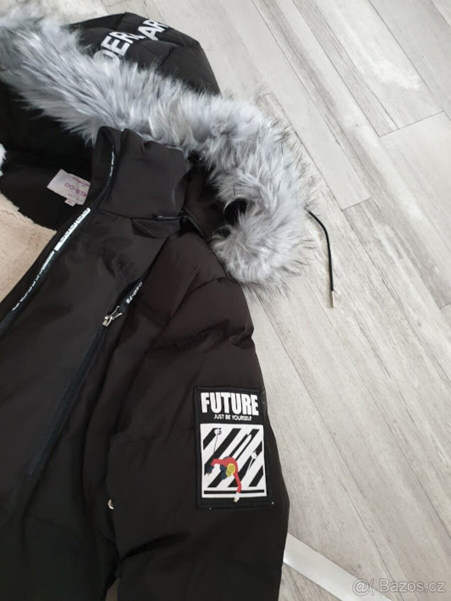 Krásná delší zimní bunda na hory - 4