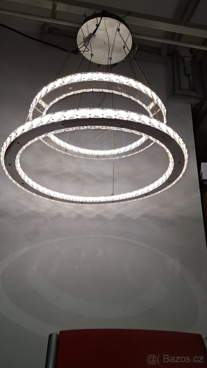 Led lustr 2 kruhy - prsteny - 4