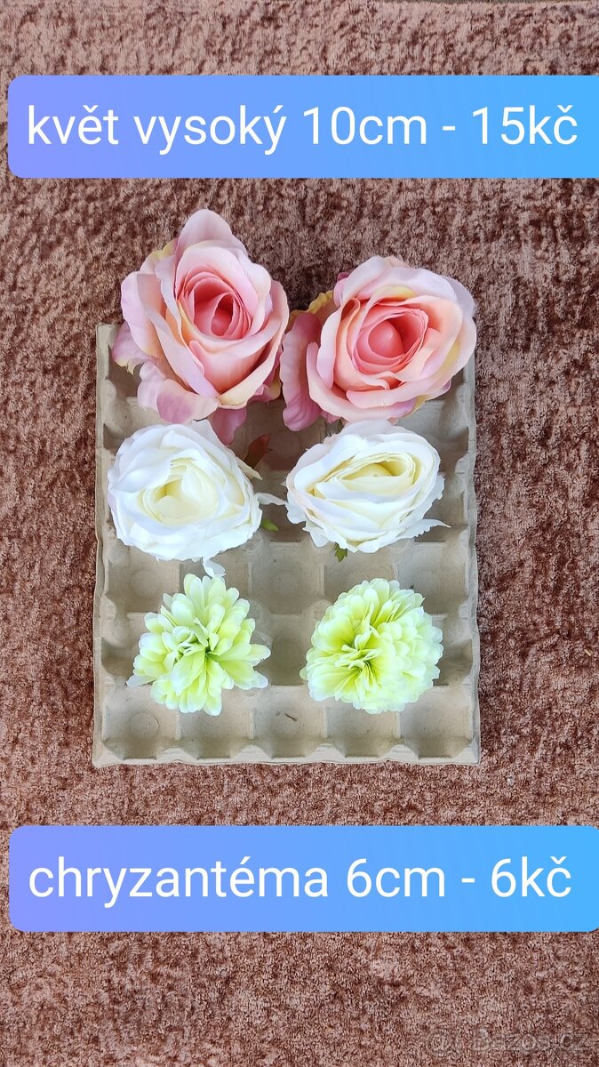 Umělé květiny - květiny do vazby - 4