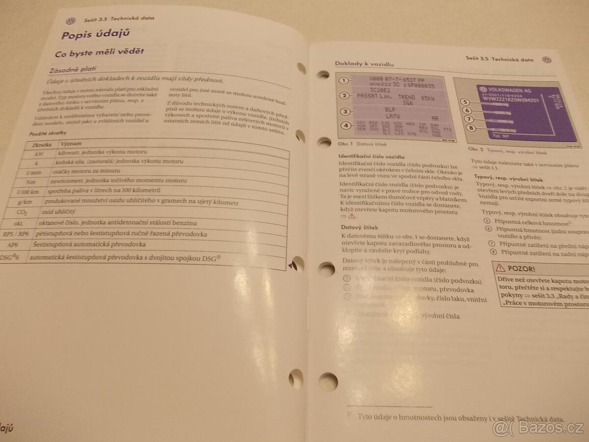VW PASSAT B6 sedan + combi – technické data - Volkswagen - 4