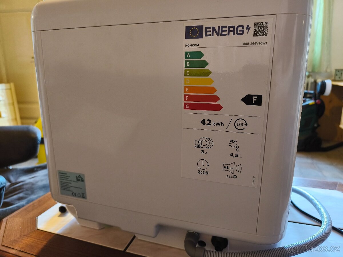 Stolní mini myčka nádobí HOMCOM - 4