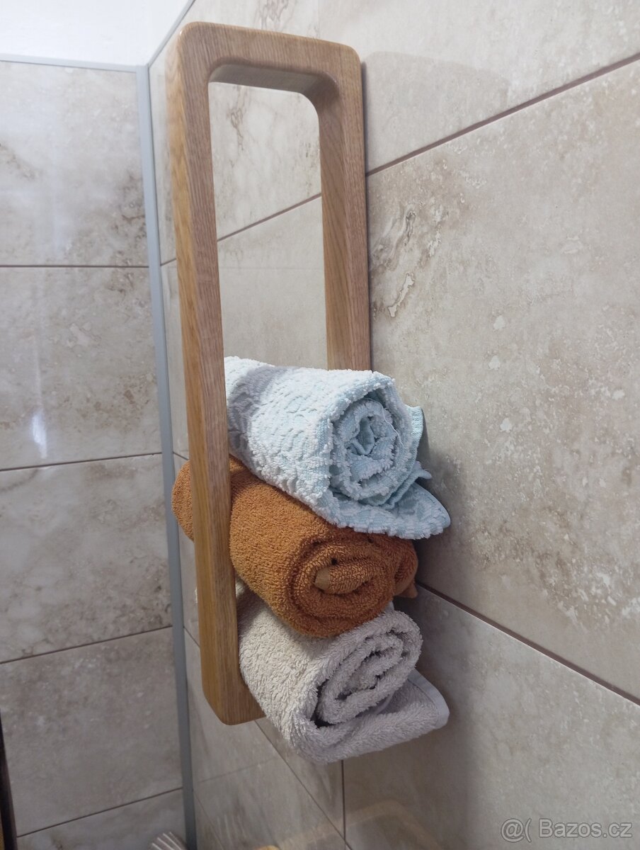 Věšák na ručníky - dub 45mm - 4