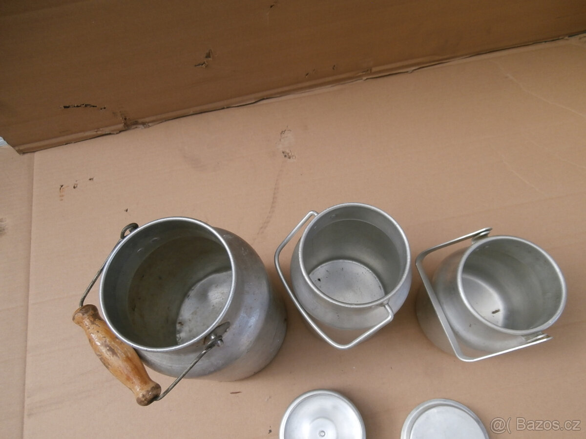 Konvička hliníková starší 3 kusy za 400 kč včetně pošty - 4