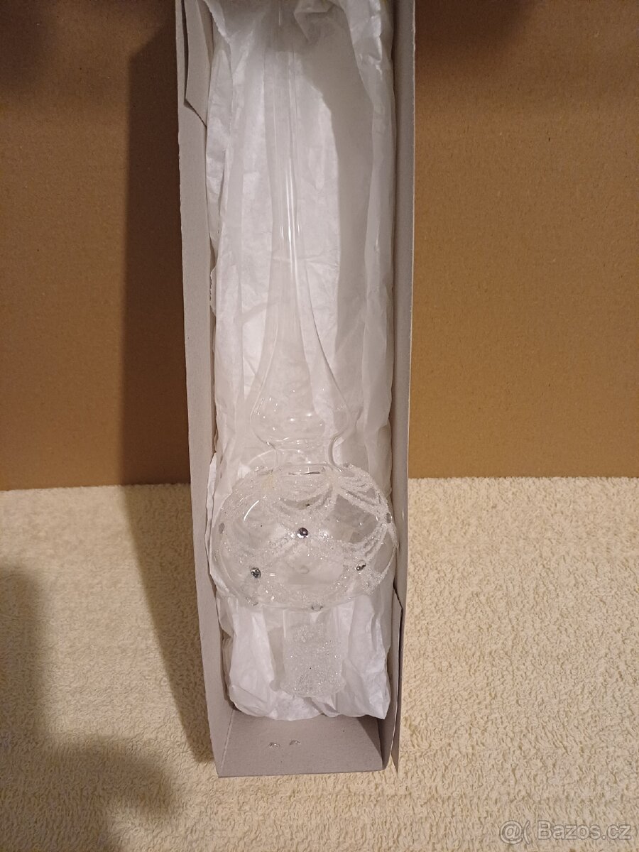 Skleněné vánoční špice na stromeček. - 4